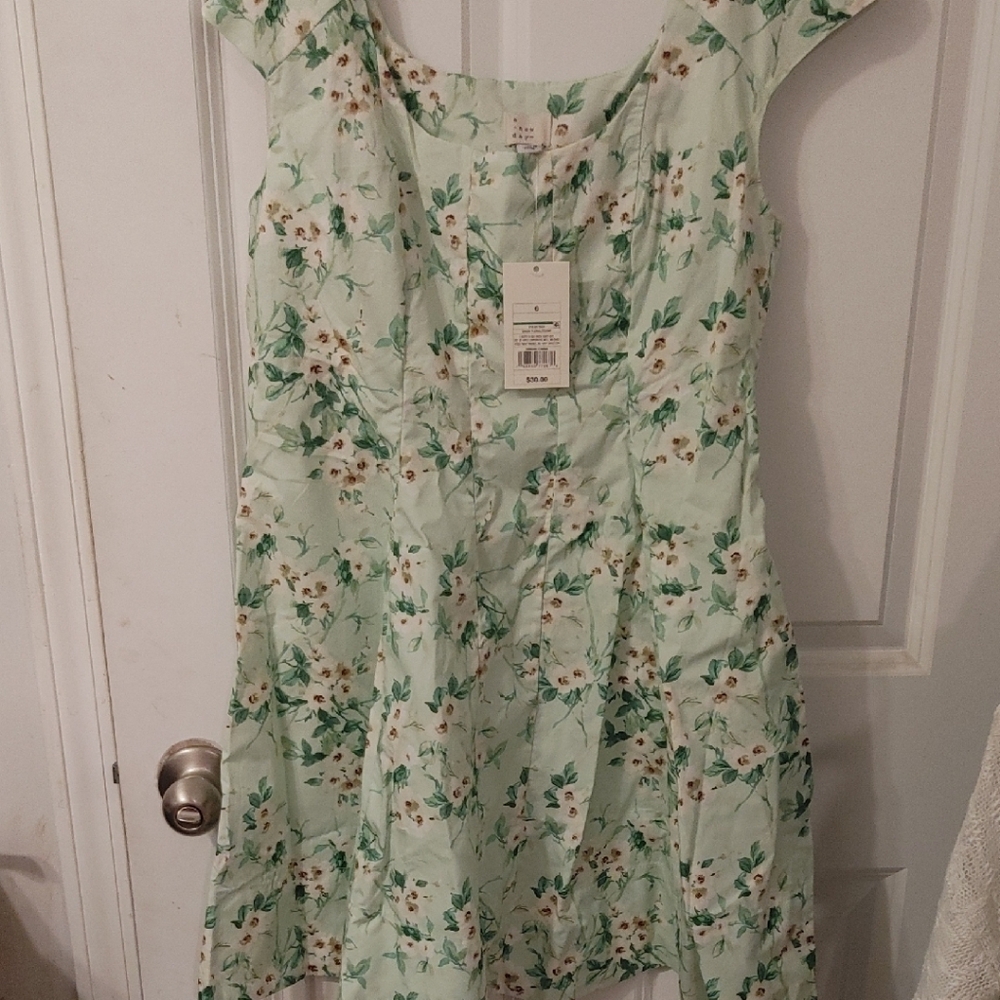 A New Day Green Floral Dress-Brand New.l